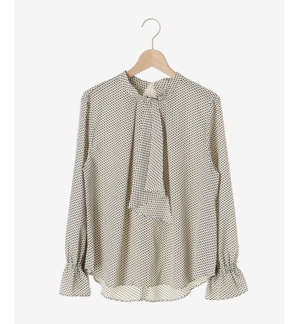 le.coeur blanc「《手洗い可能》キカプリントスカーフタイブラウス」|シャツ・ブラウス|