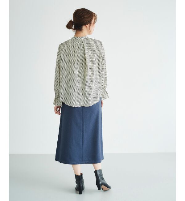 le.coeur blanc「《手洗い可能》キカプリントスカーフタイブラウス」|シャツ・ブラウス|