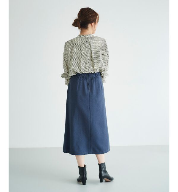 le.coeur blanc「《手洗い可能》キカプリントスカーフタイブラウス」|シャツ・ブラウス|