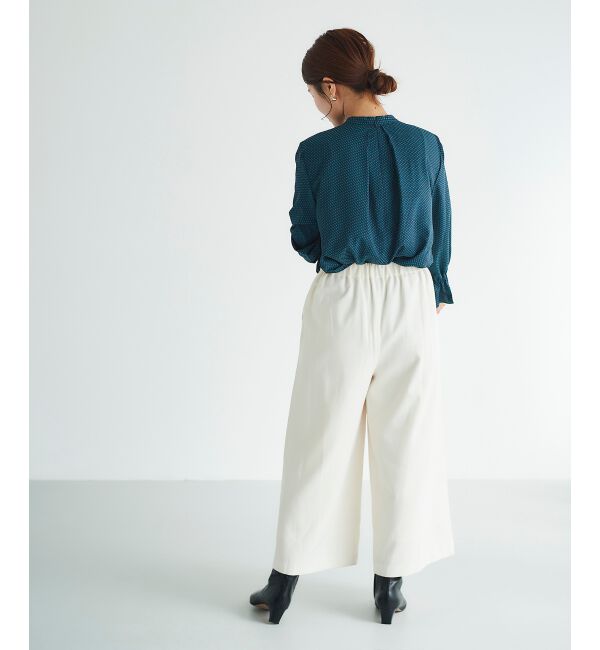 le.coeur blanc「《手洗い可能》キカプリントスカーフタイブラウス」|シャツ・ブラウス|