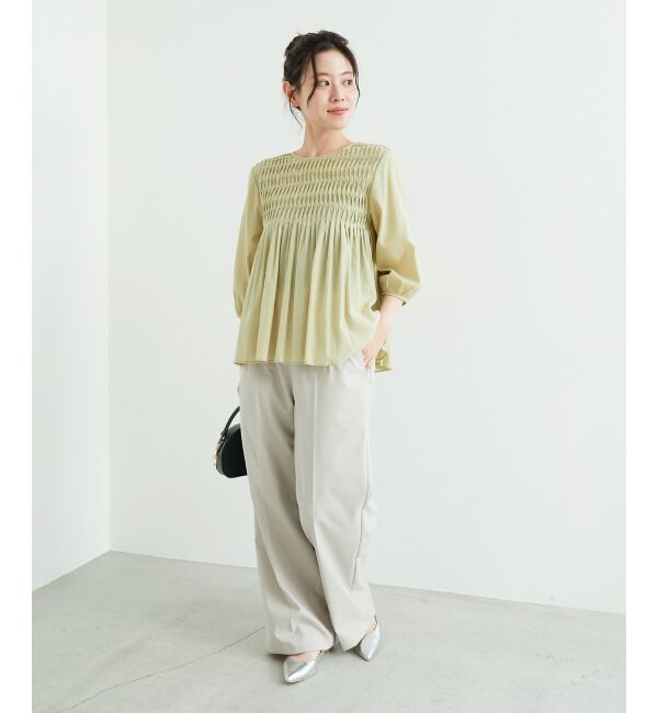  「変形タックギャザーブラウス」|シャツ・ブラウス|