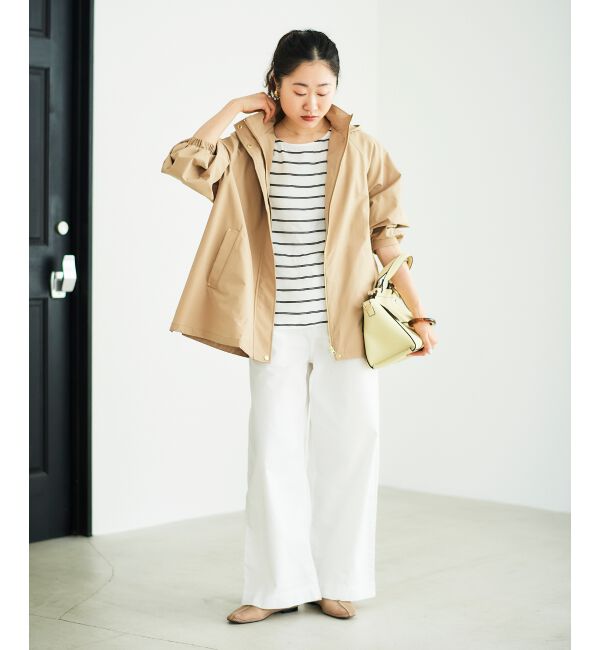  「《着映えアイテム！》ドビーボーダータックショルダーブラウス」|シャツ・ブラウス|