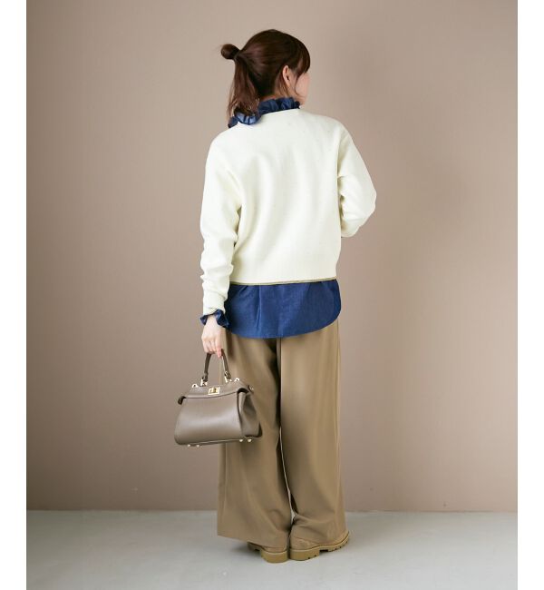  「《手洗い可能》ラメドットジャガードカーディガン」|カーディガン|