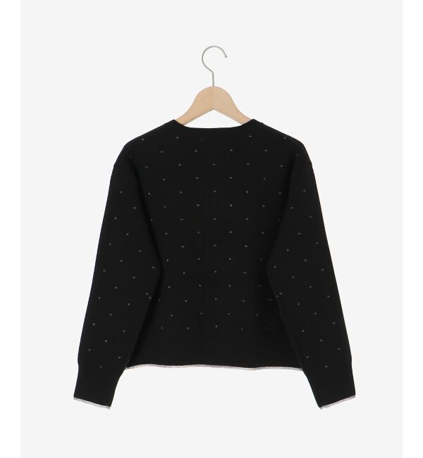  「《手洗い可能》ラメドットジャガードカーディガン」|カーディガン|