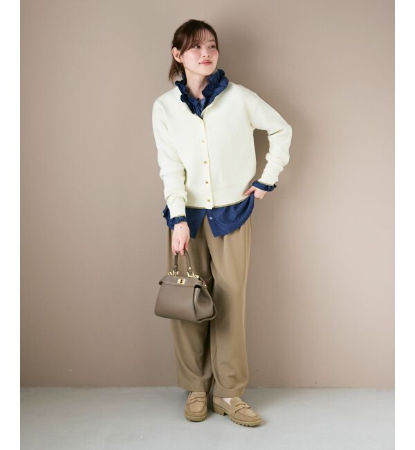  「《手洗い可能》ラメドットジャガードカーディガン」|カーディガン|