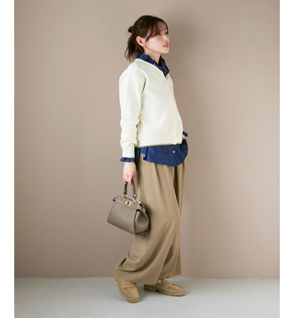  「《手洗い可能》ラメドットジャガードカーディガン」|カーディガン|