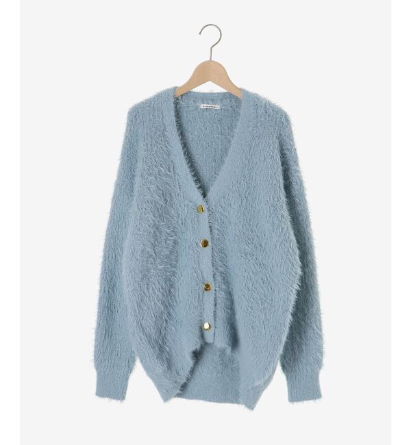  「《WEB限定アイテム》フェザーヤーンラメニットカーディガン」|カーディガン|