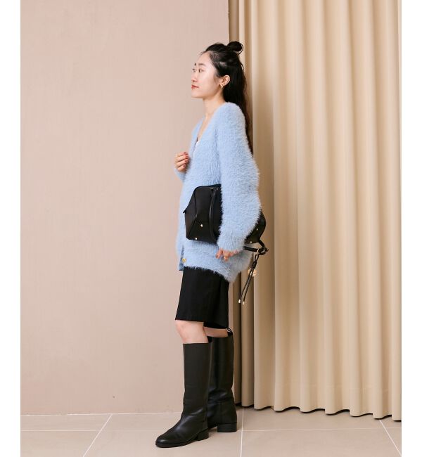  「《WEB限定アイテム》フェザーヤーンラメニットカーディガン」|カーディガン|