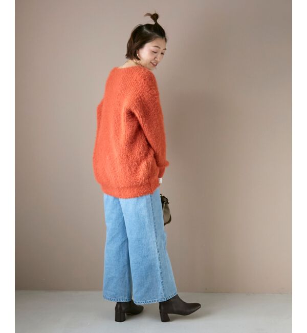  「《WEB限定アイテム》フェザーヤーンラメニットカーディガン」|カーディガン|