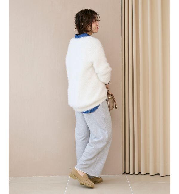  「《WEB限定アイテム》フェザーヤーンラメニットカーディガン」|カーディガン|