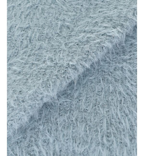  「《WEB限定アイテム》フェザーヤーンラメニットカーディガン」|カーディガン|