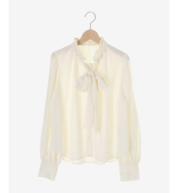  「フィブリルサテンボウタイブラウス」|シャツ・ブラウス|