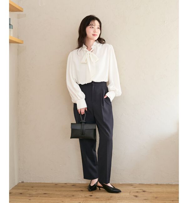  「フィブリルサテンボウタイブラウス」|シャツ・ブラウス|