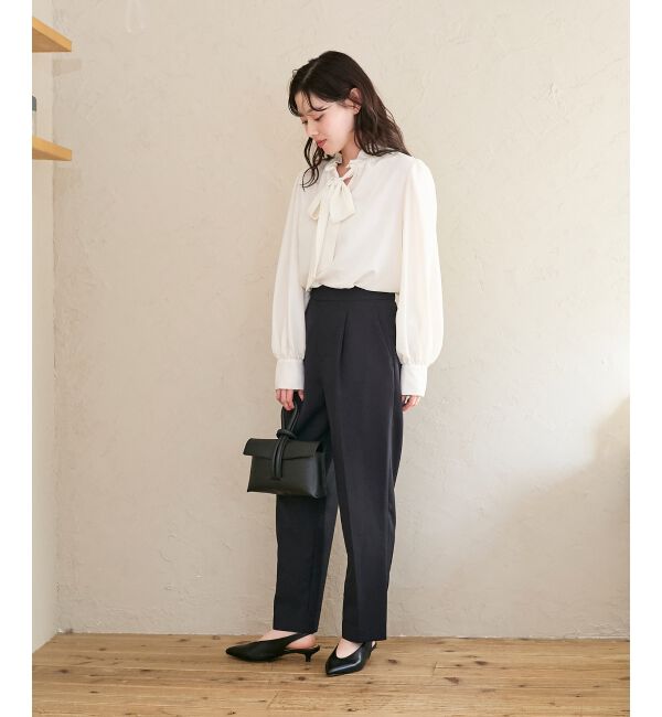  「フィブリルサテンボウタイブラウス」|シャツ・ブラウス|