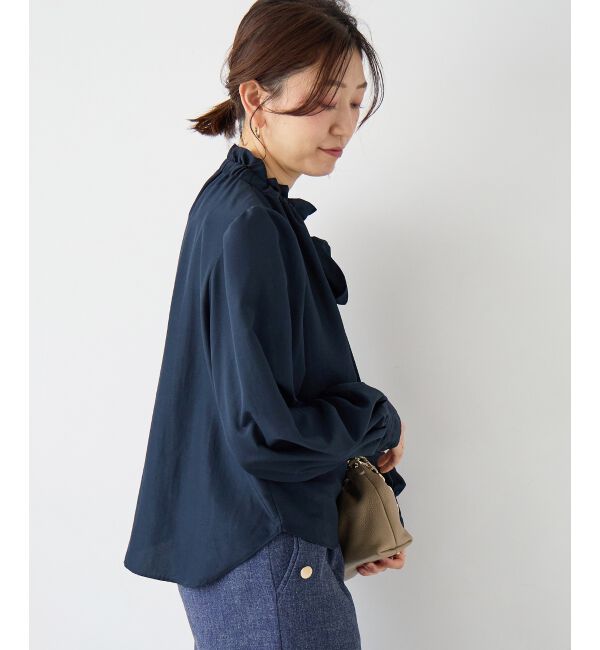  「フィブリルサテンボウタイブラウス」|シャツ・ブラウス|