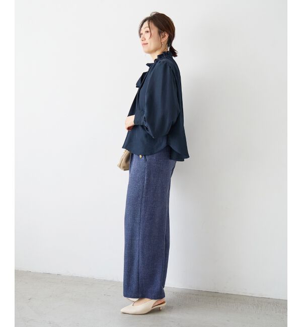  「フィブリルサテンボウタイブラウス」|シャツ・ブラウス|