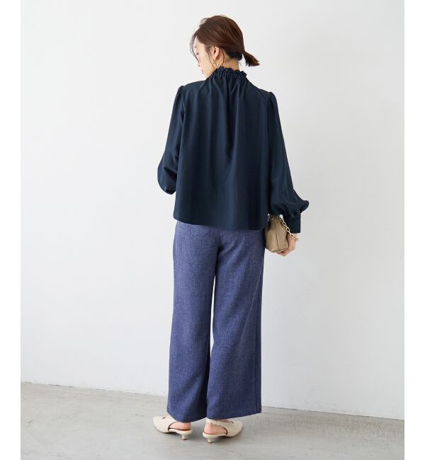  「フィブリルサテンボウタイブラウス」|シャツ・ブラウス|