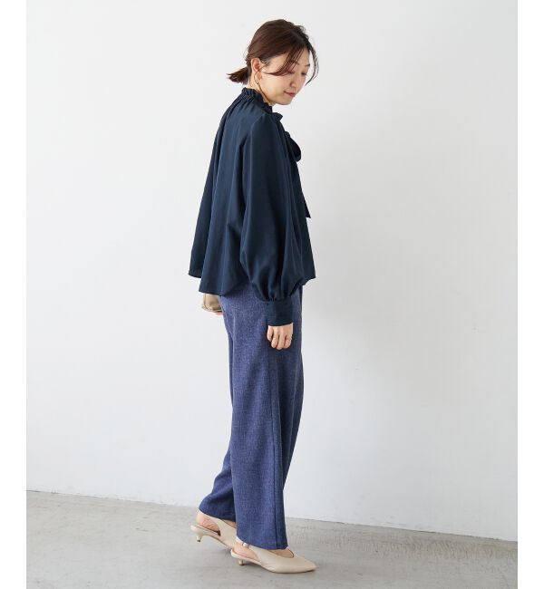  「フィブリルサテンボウタイブラウス」|シャツ・ブラウス|