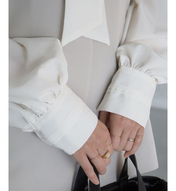  「フィブリルサテンボウタイブラウス」|シャツ・ブラウス|