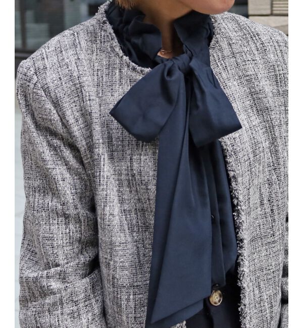  「フィブリルサテンボウタイブラウス」|シャツ・ブラウス|