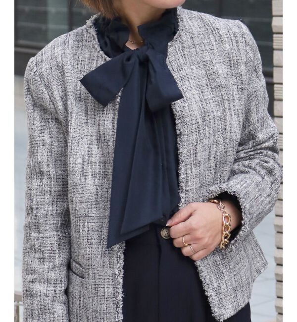  「フィブリルサテンボウタイブラウス」|シャツ・ブラウス|