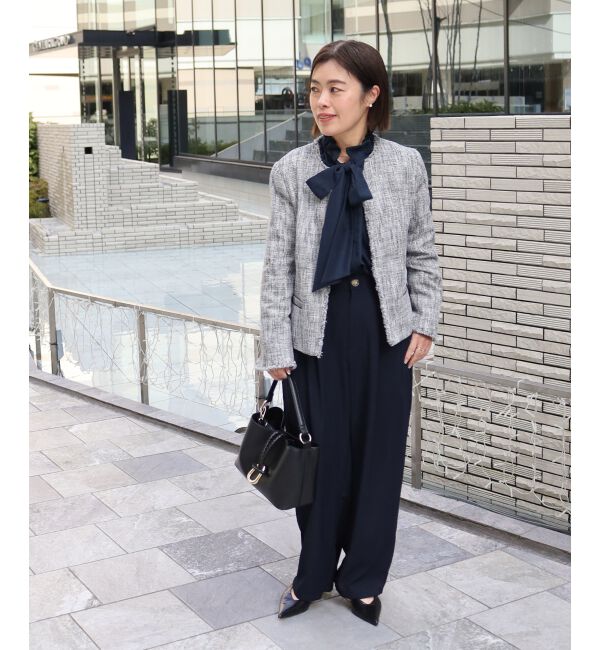  「フィブリルサテンボウタイブラウス」|シャツ・ブラウス|