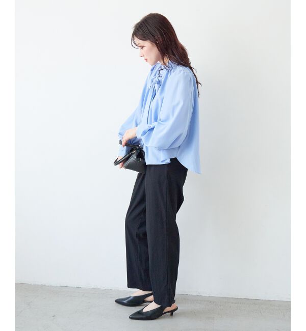  「フィブリルサテンボウタイブラウス」|シャツ・ブラウス|