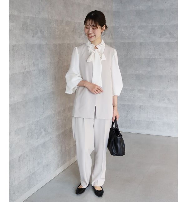  「フィブリルサテンボウタイブラウス」|シャツ・ブラウス|