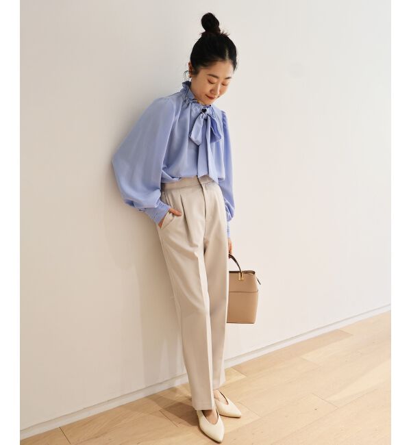  「フィブリルサテンボウタイブラウス」|シャツ・ブラウス|