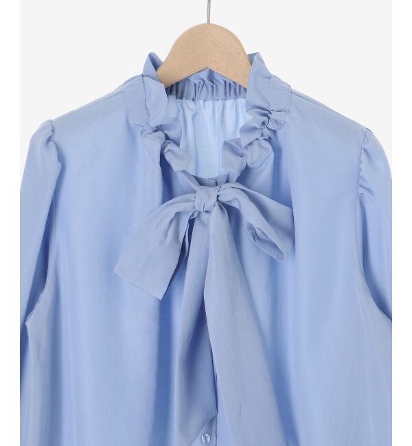  「フィブリルサテンボウタイブラウス」|シャツ・ブラウス|