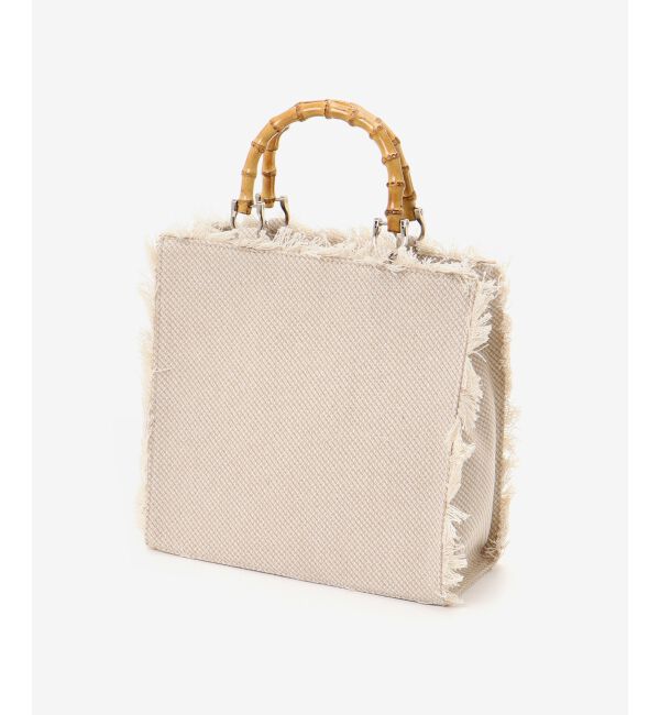 MAJESTICLEGON「バンブーハンドルフリンジバッグ」|ハンドバッグ|