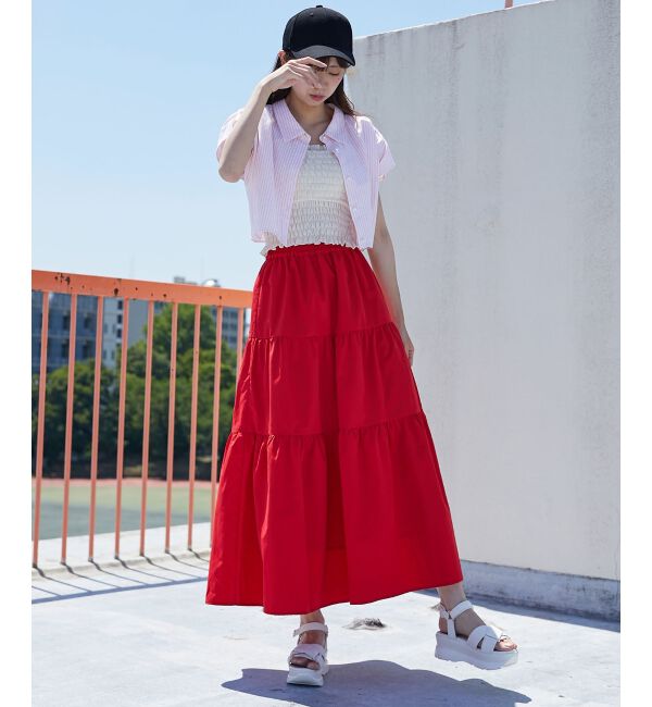 MAJESTICLEGON「パールボタンクロップドシャツ」|シャツ・ブラウス|