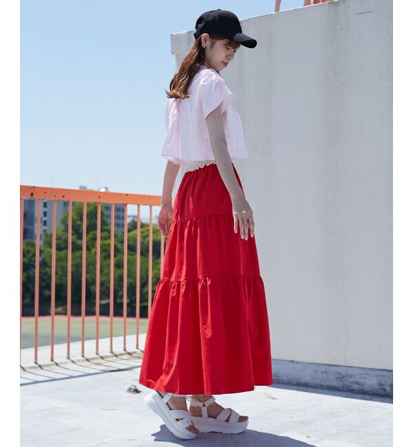 MAJESTICLEGON「パールボタンクロップドシャツ」|シャツ・ブラウス|