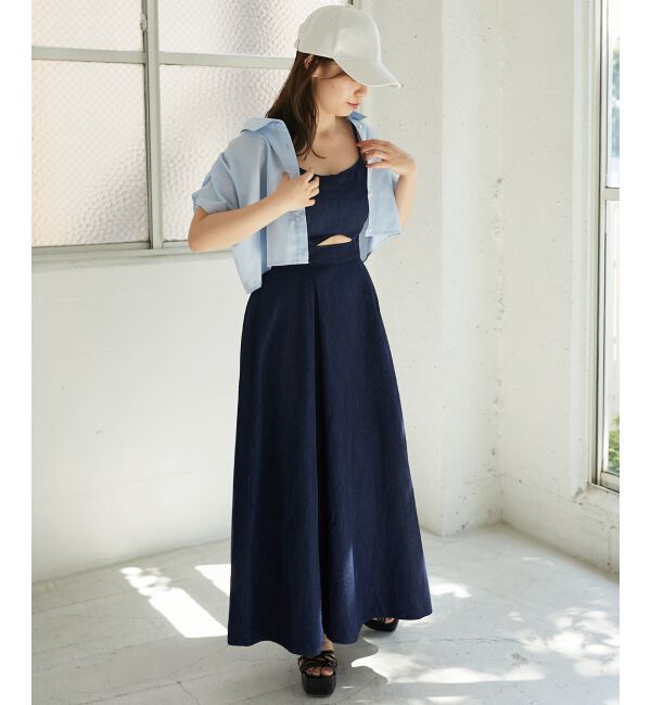 MAJESTICLEGON「パールボタンクロップドシャツ」|シャツ・ブラウス|