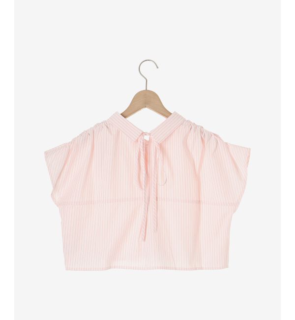 MAJESTICLEGON「パールボタンクロップドシャツ」|シャツ・ブラウス|