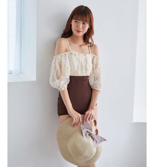 MAJESTICLEGON「レースオフショルスイムウェア/水着」|その他|