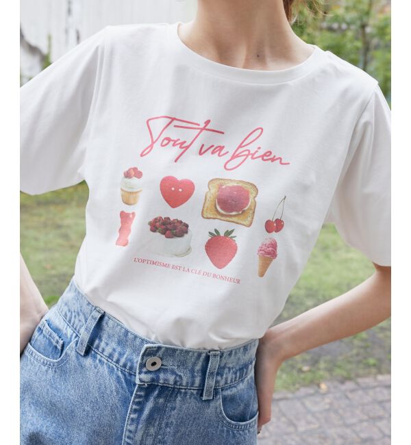  「スイートモチーフTシャツ」|Tシャツ・カットソー|