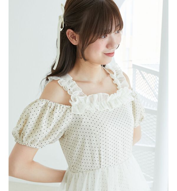  「スイートチュールティアードワンピース」|ワンピース|