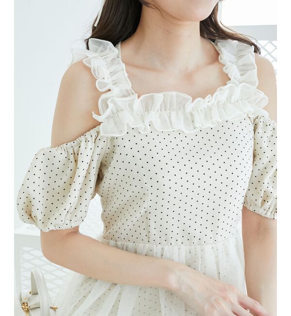  「スイートチュールティアードワンピース」|ワンピース|