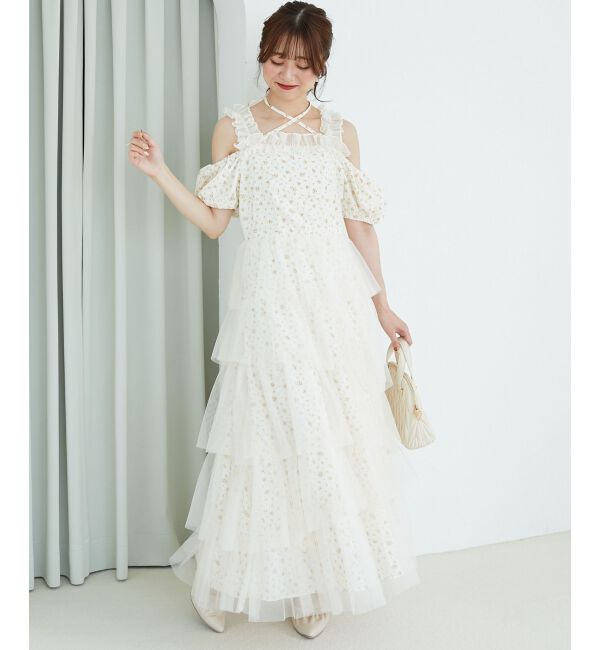  「スイートチュールティアードワンピース」|ワンピース|