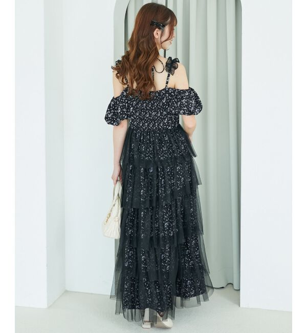  「スイートチュールティアードワンピース」|ワンピース|