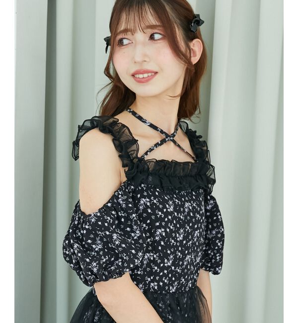  「スイートチュールティアードワンピース」|ワンピース|