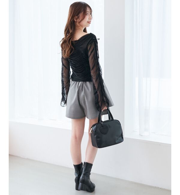  「キラキラビジューチュールトップス」|Tシャツ・カットソー|