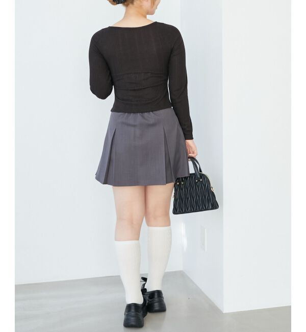  「リボンレイヤードライクトップス」|Tシャツ・カットソー|