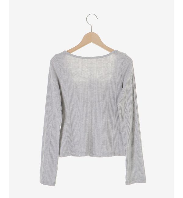  「リボンレイヤードライクトップス」|Tシャツ・カットソー|