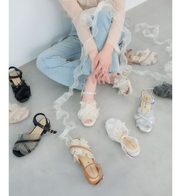  「シアーフリルサンダル」|サンダル|