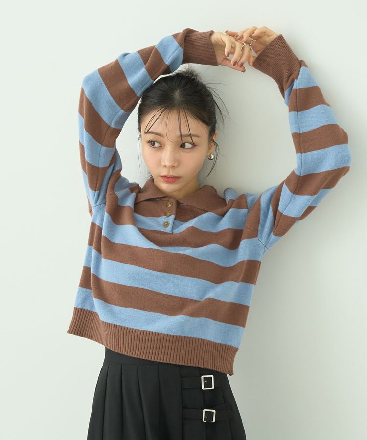 earth music&ecology「ラガーニット」|ニット・セーター|