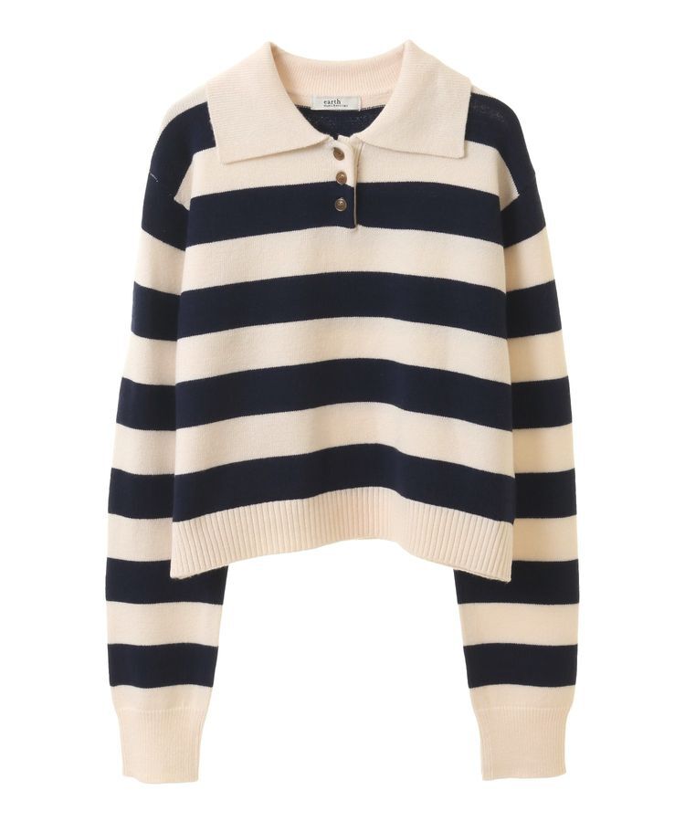 earth music&ecology「ラガーニット」|ニット・セーター|