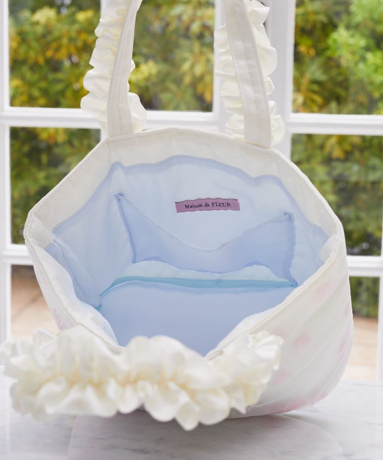 Maison de FLEUR「マリエペタルパールフリルハンドルトートバッグ」|トートバッグ|