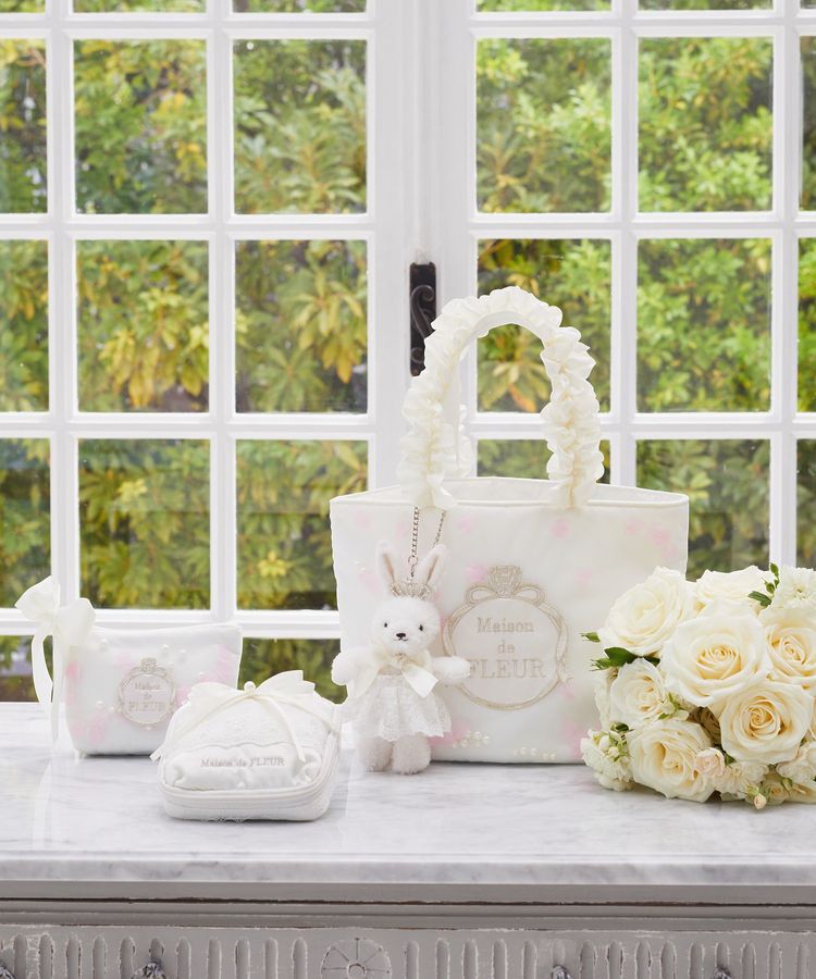 Maison de FLEUR「マリエペタルパールフリルハンドルトートバッグ」|トートバッグ|